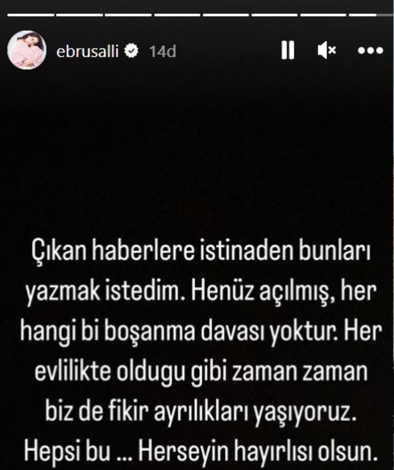 ebru salli dan bosanma iddialarina aciklama henuz acilmis bir dava yoktur